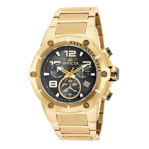 Invicta Men s 19530 Speedway Gold Tone Stainless Steel Watch Bezali