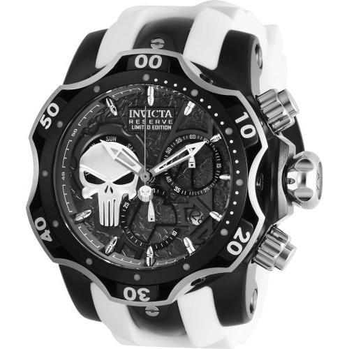 Invicta Men s 27042 Marvel Punisher White Stainless Steel Watch