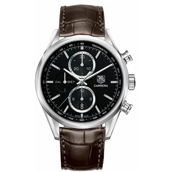 Tag Heuer Men s CAR2110.FC6291 Carrera Chronograph Brown Leather