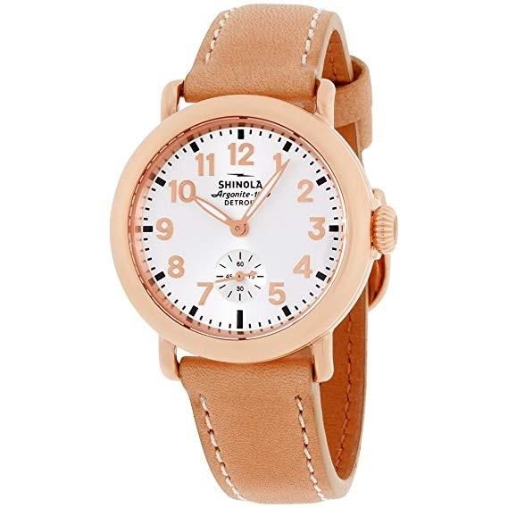 Shinola Women's S0200046 The Runwell Brown Leather Watch - Bezali