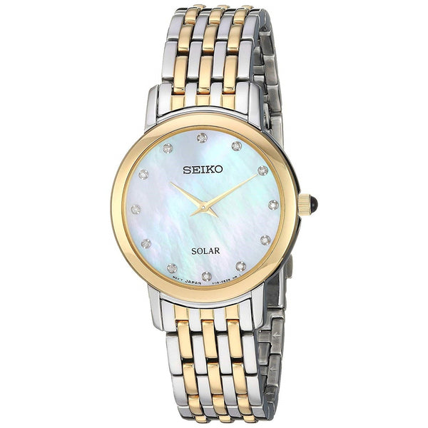 Seiko Women s SUP398 Solar Two Tone Stainless Steel Watch Bezali