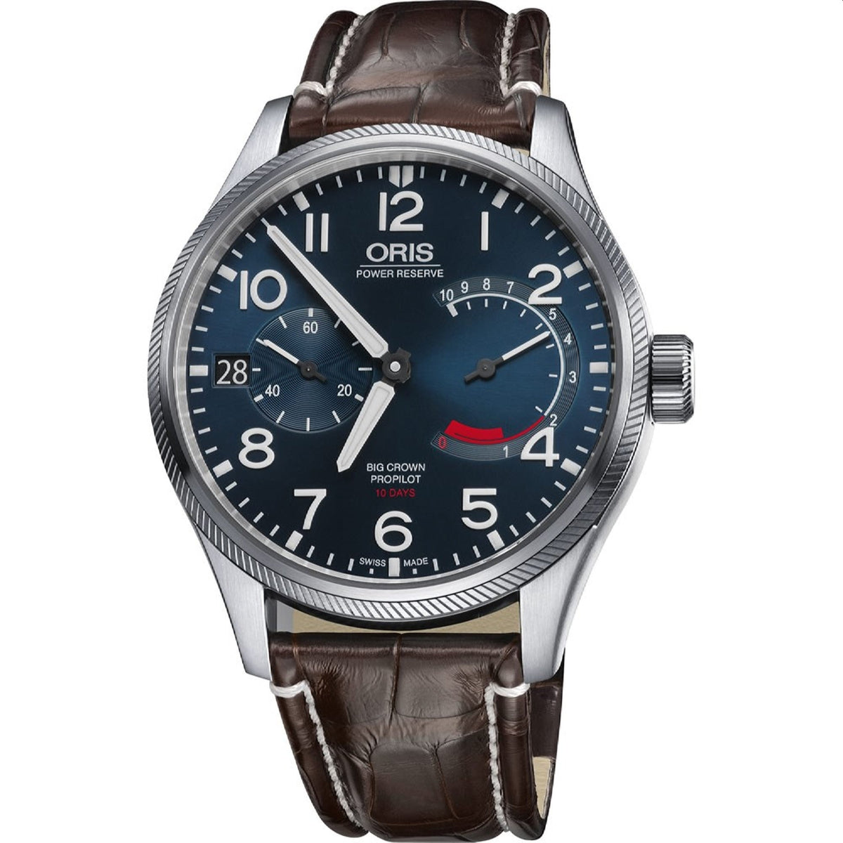 Oris  Men&#39;s 01-111-7711-4165-Set-1-22-72FC Big Crown ProPilot Brown Leather Watch