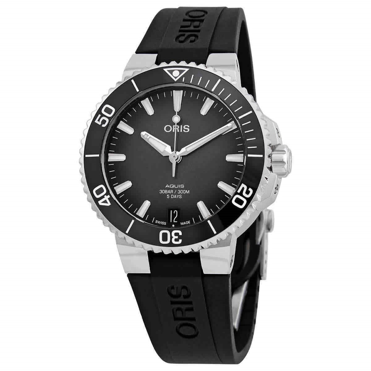 Oris  Men&#39;s 01-400-7769-4154-07-4-22-74FC Aquis Black Rubber Watch