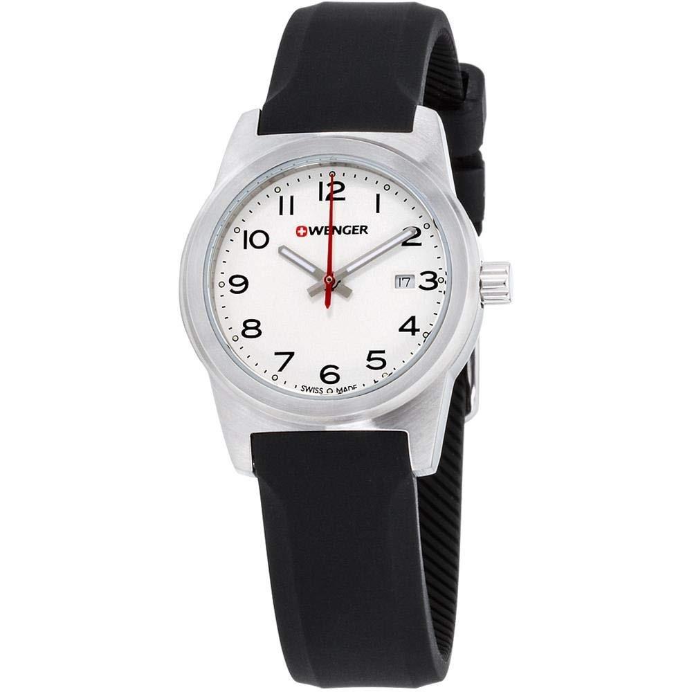 Wenger Women&#39;s 01.0411.133 Field Color Black Silicone Watch