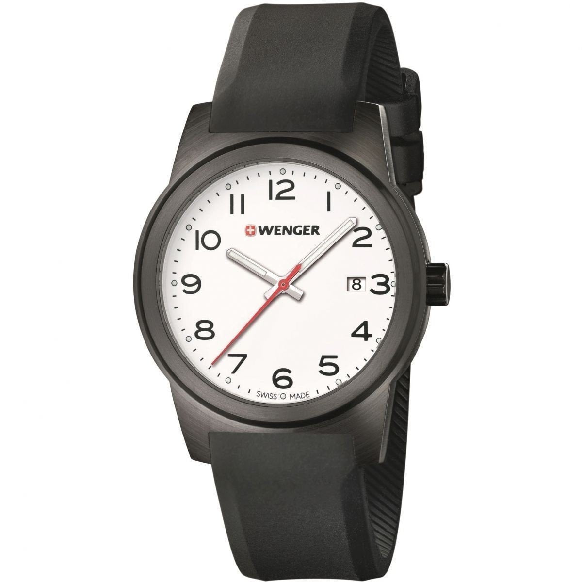 Wenger Men&#39;s 01.0441.150 Field Color Black Silicone Watch