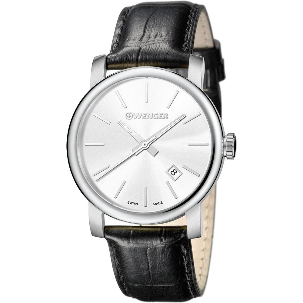 Wenger Women&#39;s 01.1041.122 Urban Classic Black Leather Watch