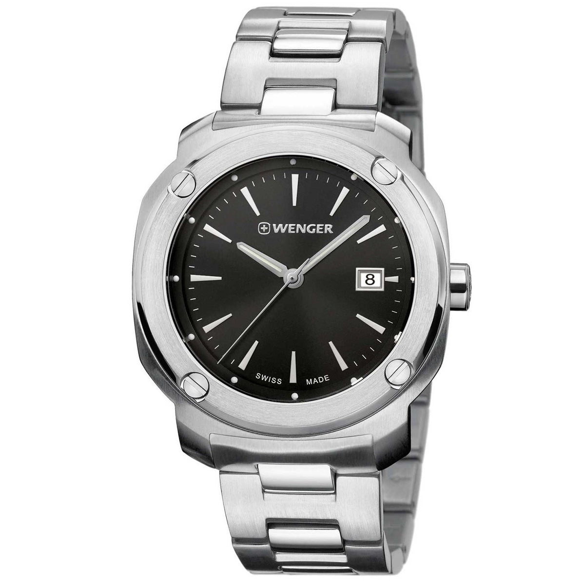 Wenger Men&#39;s 01.1141.109 Edge Index Stainless Steel Watch