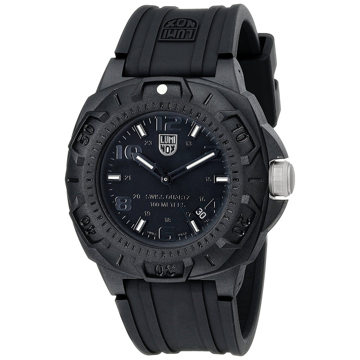 Luminox Men&#39;s 0201.BO Sentry Blackout Black Rubber Watch