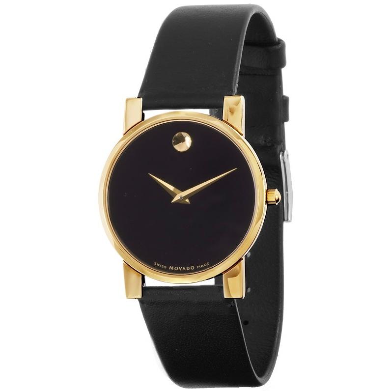 Movado Men&#39;s 0604228 Museum Black Leather Watch