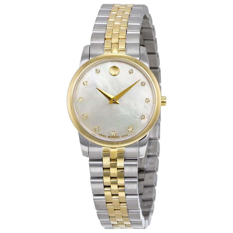 Movado Women&#39;s 0606900 Safiro Diamond Two-Tone Stainless Steel Watch