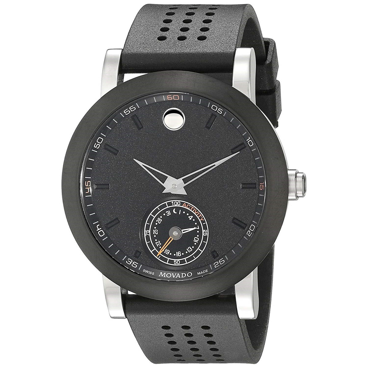 Movado Men&#39;s 0660003 Museum Sport Motion Smartwatch Black Rubber Watch