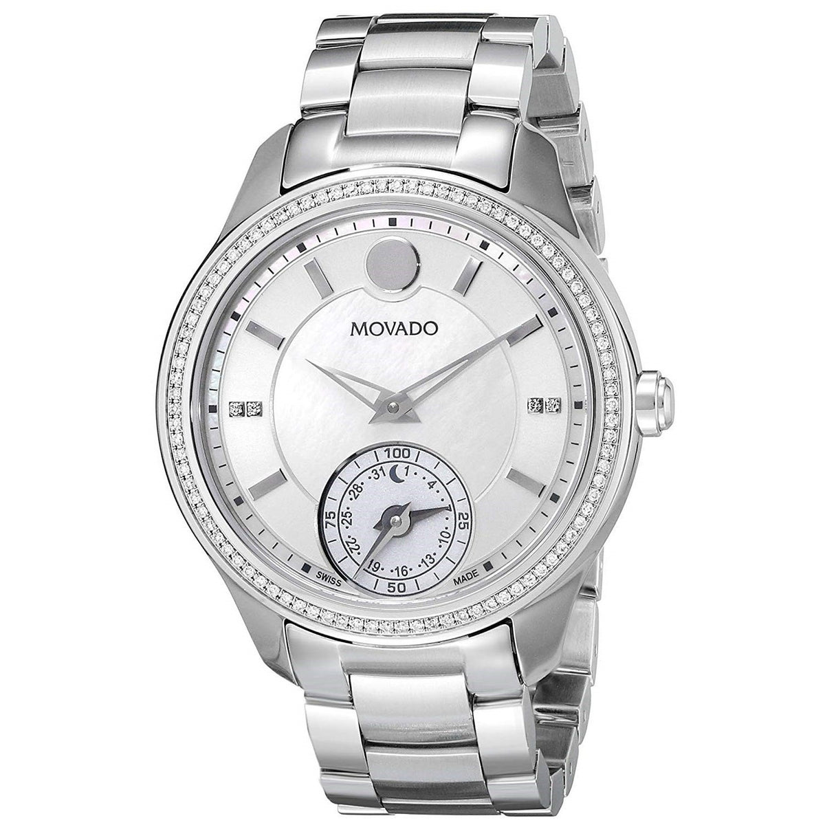 Movado Women&#39;s 0660006 Belina Motion Smartwatch Diamond Stainless Steel Watch