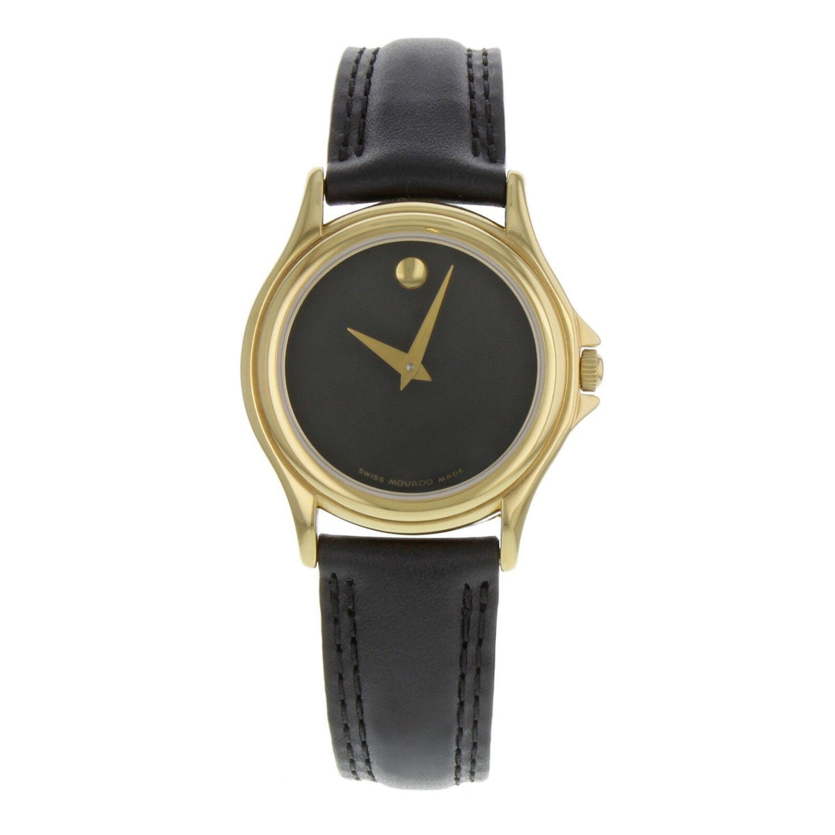 Movado Women&#39;s 0690299 Museum Black Leather Watch