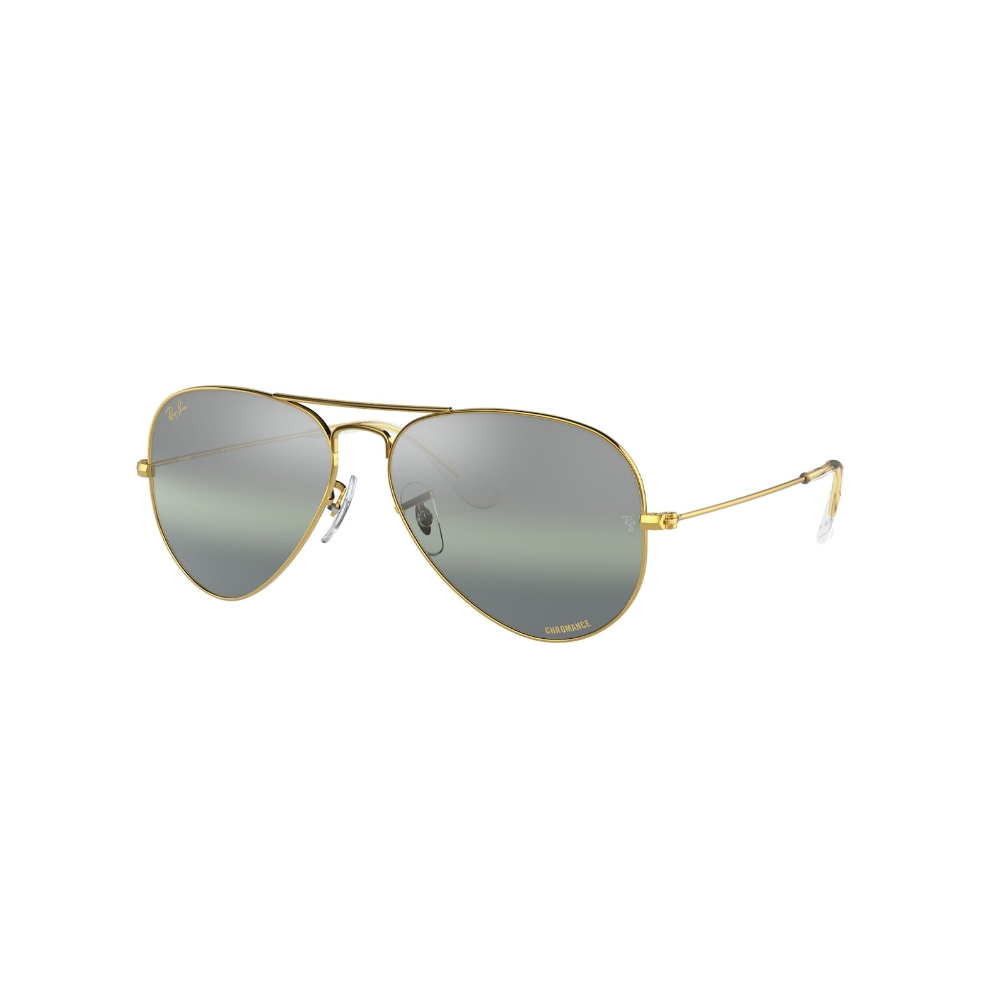 Ray-Ban Unisex Sunglasses Aviator large Metal Gold Gradient Dark Green  Mirror Metal Metal 0RB3025 9196G4 58