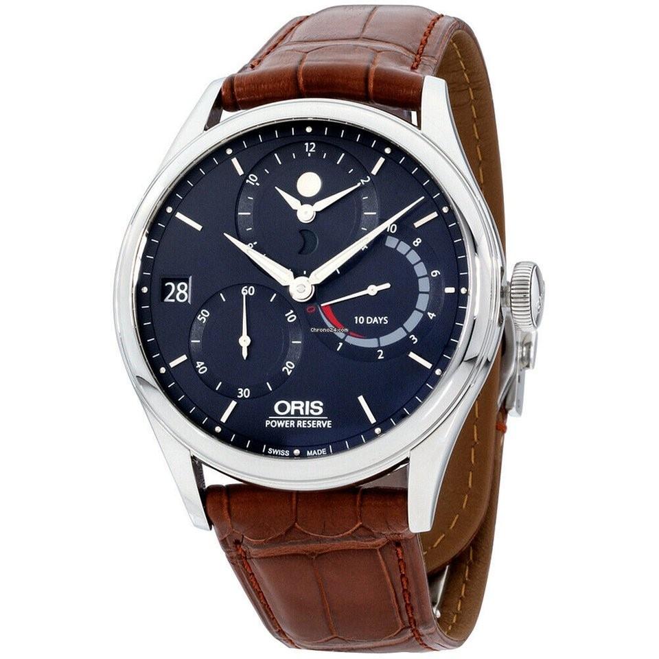 Oris Men&#39;s 11277264055LSBRN Artelier Brown Leather Watch