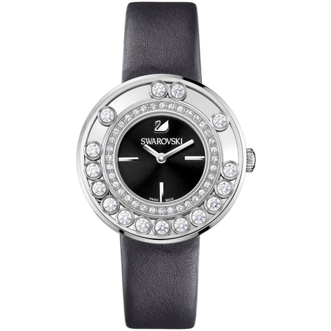 Swarovski Women's 1160306 Lovely Crystal Black Leather Watch