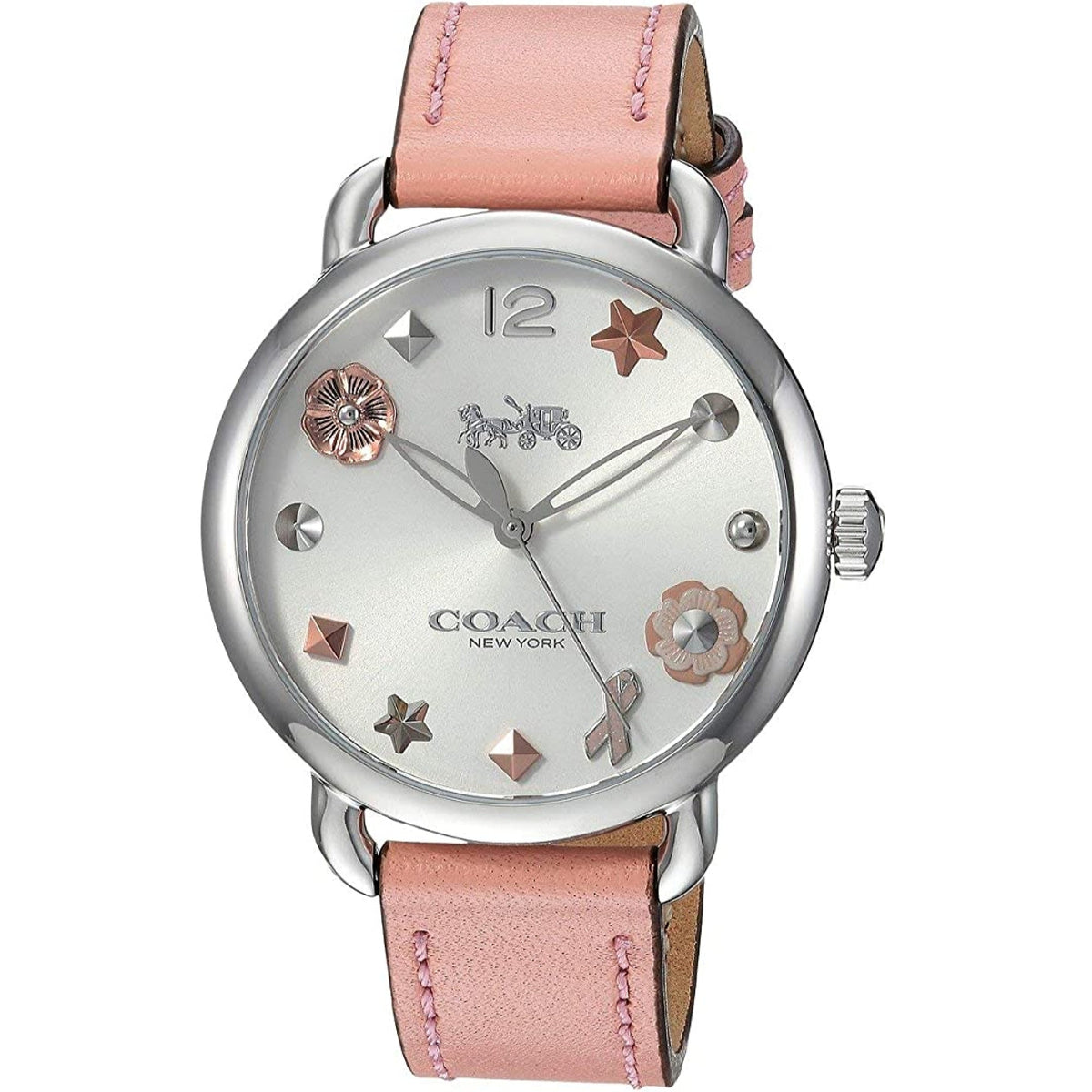 Coach Delancey Women&#39;s 14502799 Pink Leather Watch