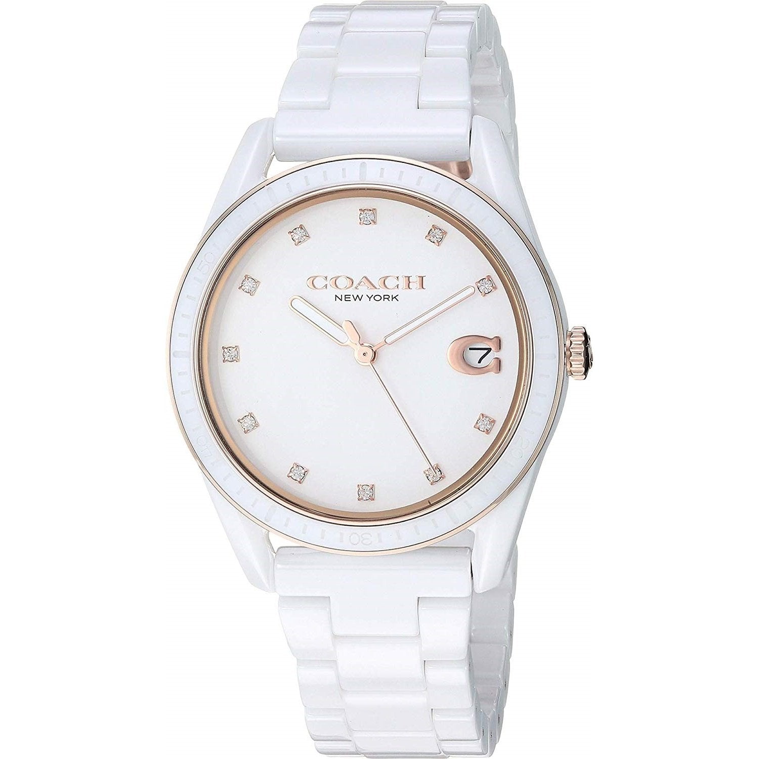 Coach white deals ceramic watch