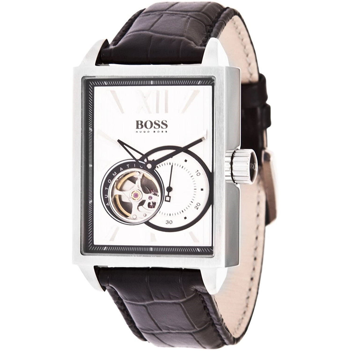 Hugo Boss Men&#39;s 1512504 Hugo Boss Automatic Black Leather Watch