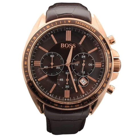 Hugo Bezali - Chronograph Boss Men\'s Rubber 1512639 Black Watch Black