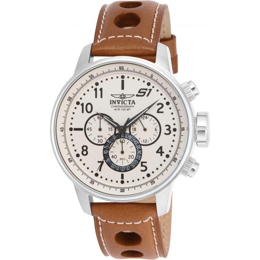 Invicta Men&#39;s 16009 S1 Rally Chronograph Brown Leather Watch