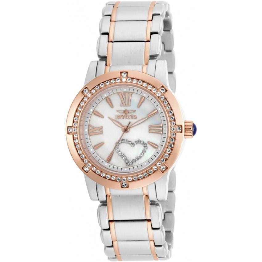 Invicta Women&#39;s 16708 Angel Rose-Tone and Silver Stainless Steel Watch