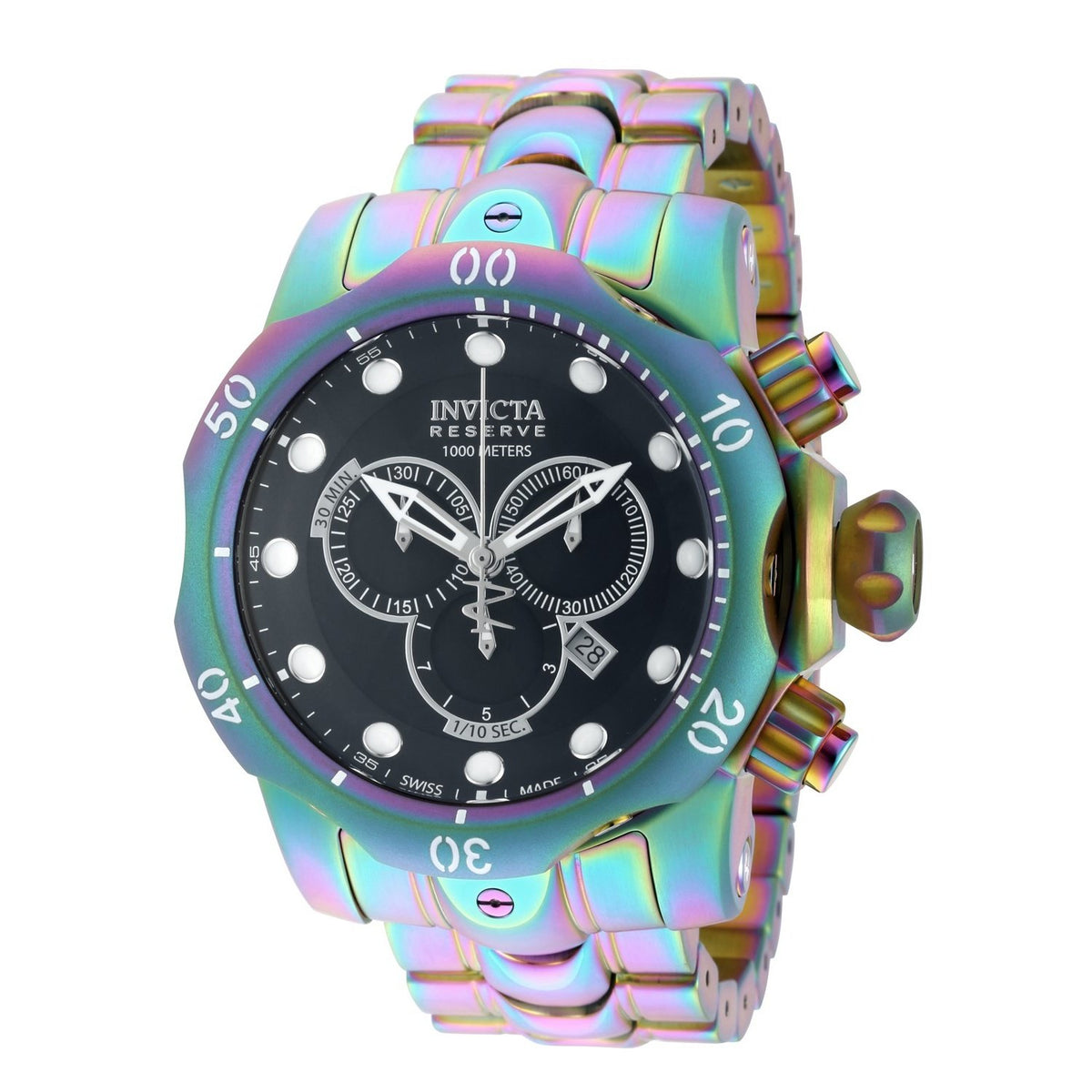 Invicta Men&#39;s 19764 Reserve Venom Iridescent Stainless Steel Watch