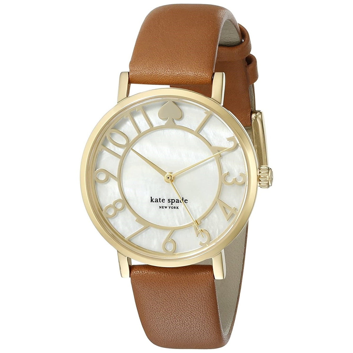 Kate Spade Women&#39;s 1YRU0783 Metro Brown Leather Watch