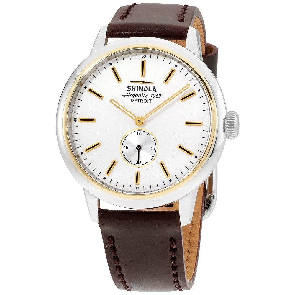 Shinola Men&#39;s 20058978 The Bedrock Brown Leather Watch