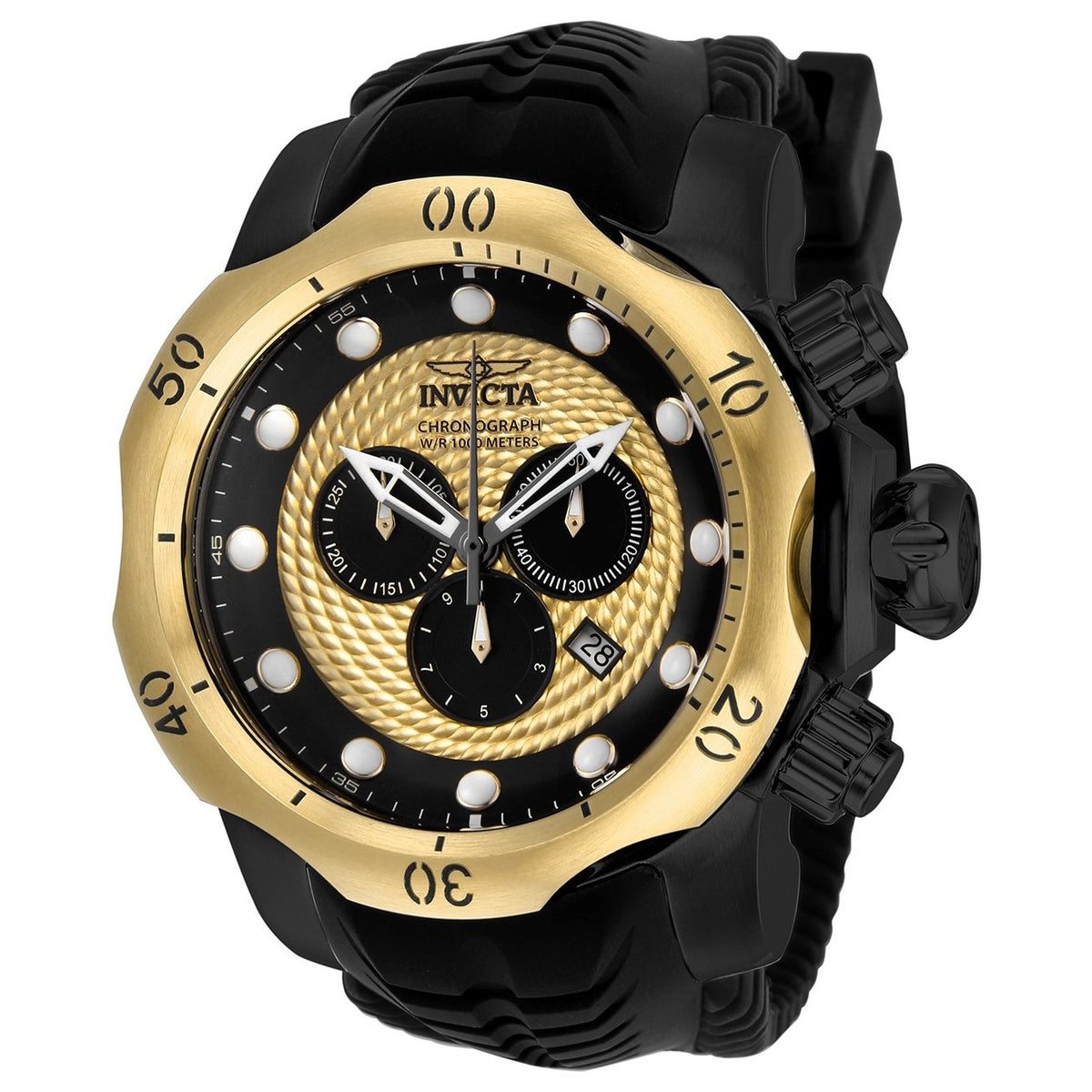 Invicta Men&#39;s 20444 Venom Chronograph  Black Silicone Watch