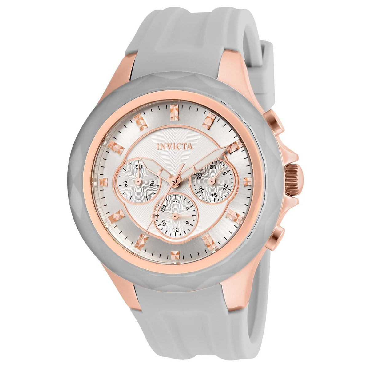 Invicta Women&#39;s 22676 Angel Grey Silicone Watch