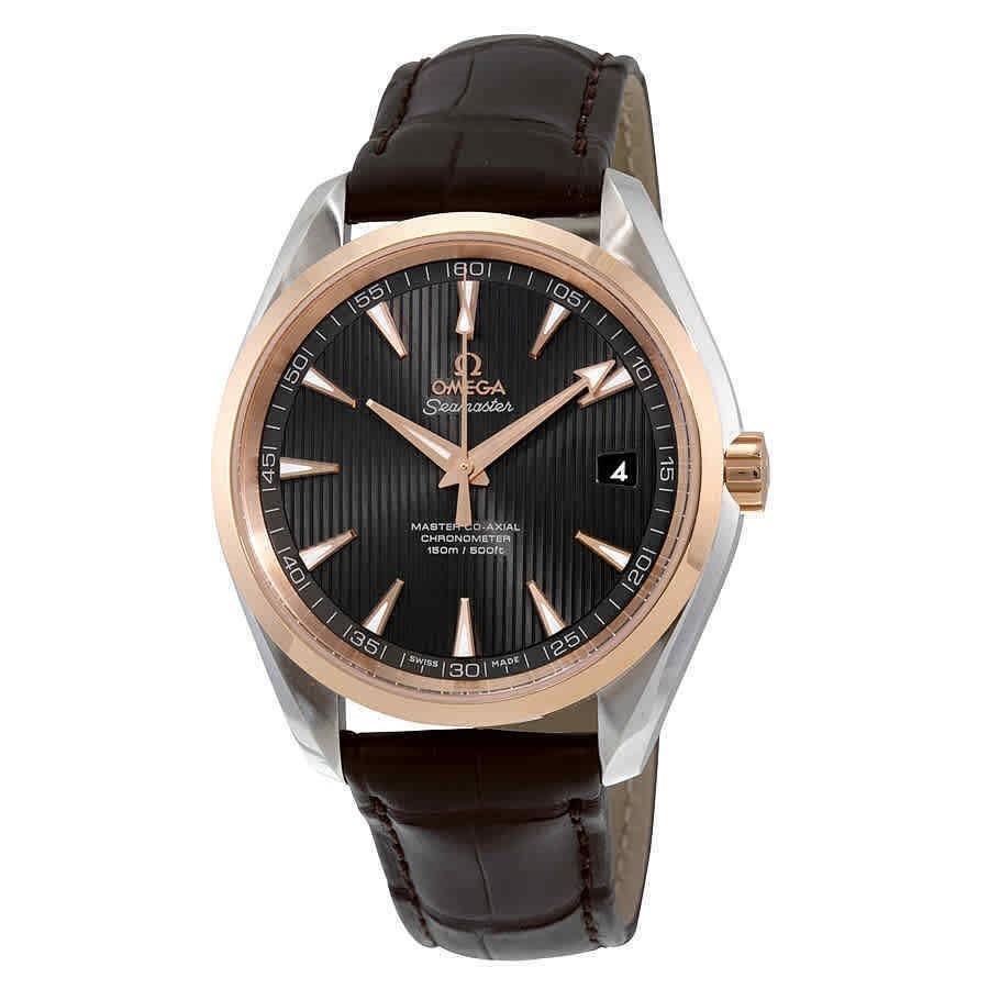 Omega Men&#39;s 231.23.42.21.06.003 Seamaster Aqua Terra Brown Leather Watch