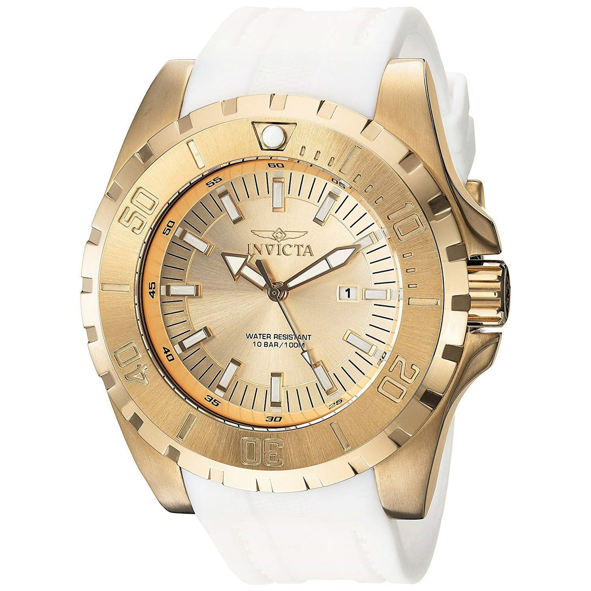 Invicta Men&#39;s 23740 Pro Diver White Polyurethane Watch