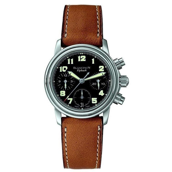 Blancpain Women's 2385F-1130-63 Leman Chronograph Brown Leather Watch ...