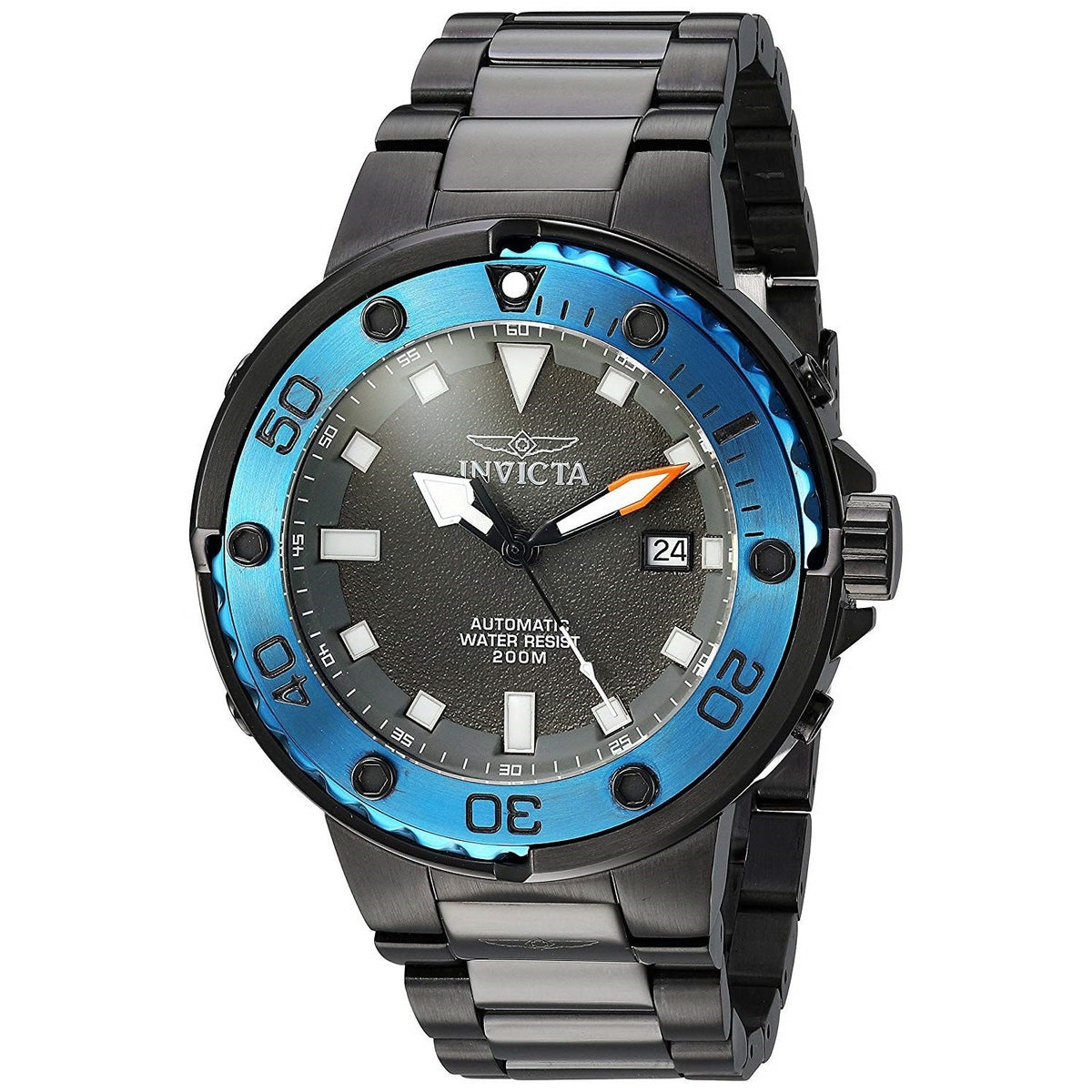 Invicta Men&#39;s 24466 Pro Diver Automatic  Black Stainless Steel Watch