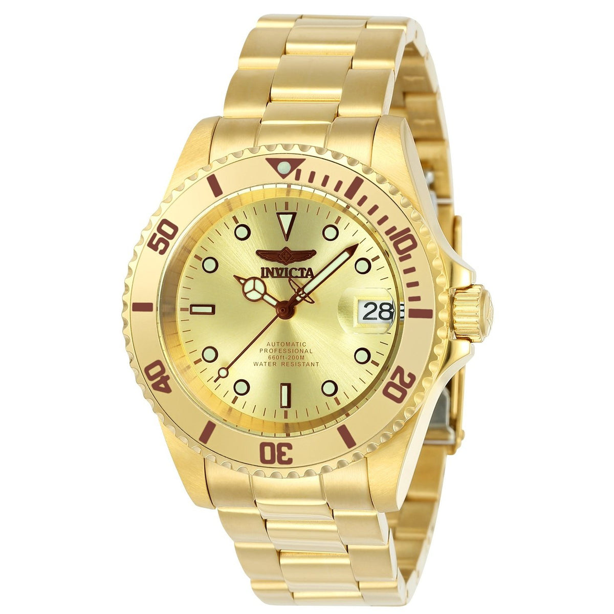 Invicta Men&#39;s 24762 Pro Diver Automatic Gold-Tone Stainless Steel Watch