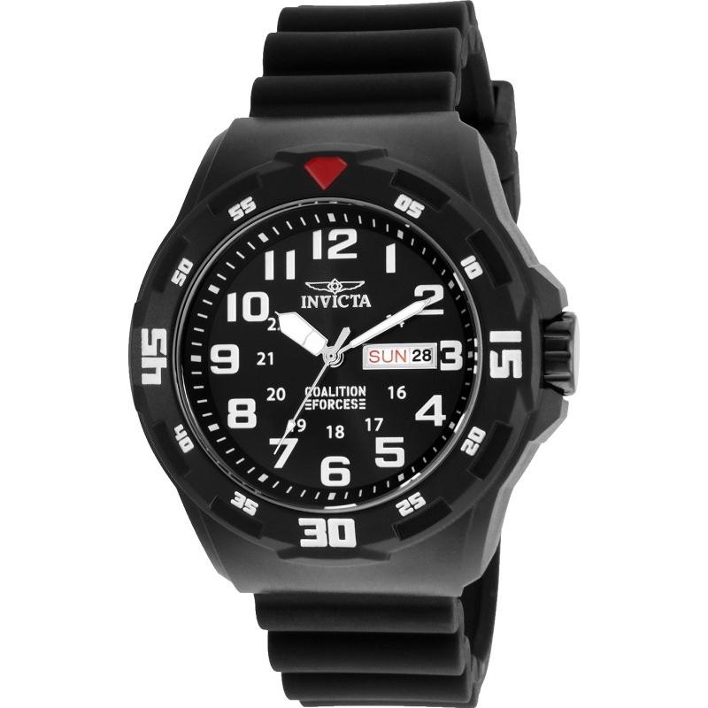 Invicta Men&#39;s 25323 Coalition Forces Black Polyurethane Watch