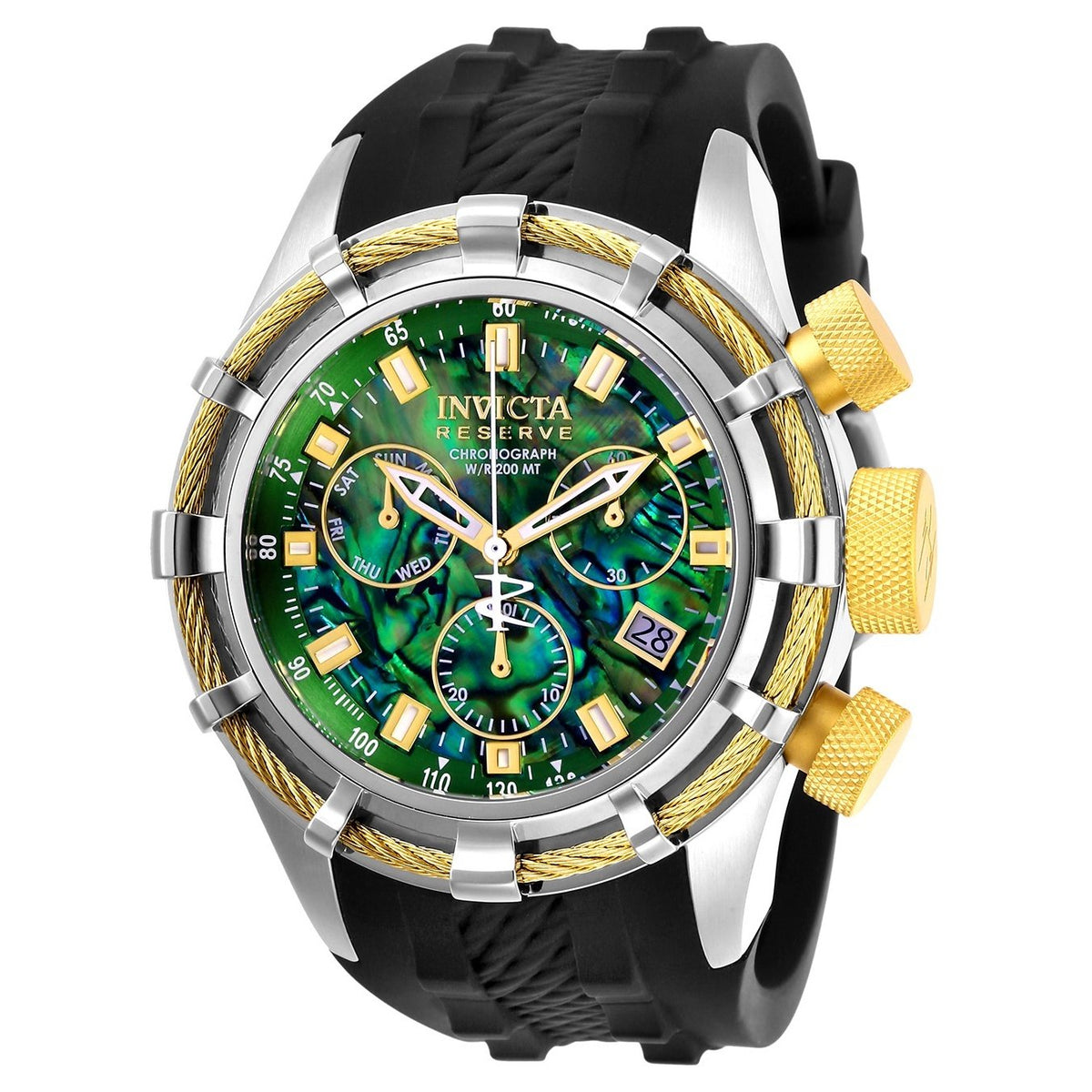 Invicta Men&#39;s 26193 Reserve Reserve Black Silicone Watch