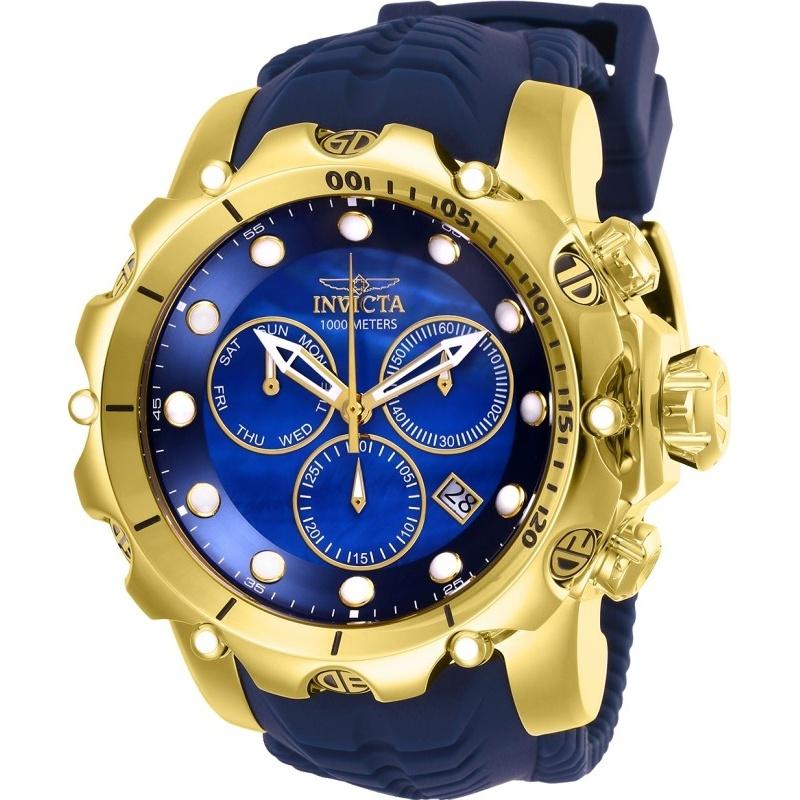 Invicta Men&#39;s 26245 Venom Blue Silicone Watch