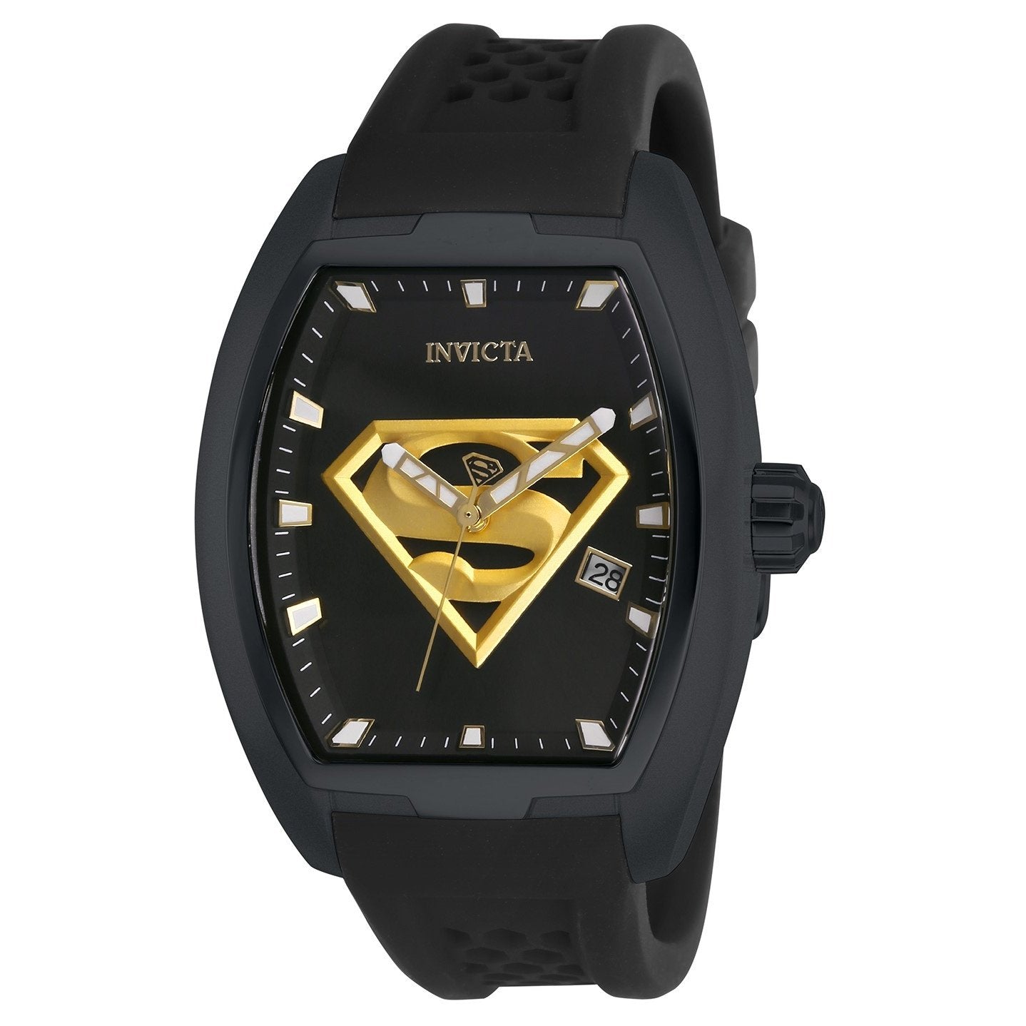 Invicta Men s 26945 DC Comics Superman Automatic Black Silicone Watch Bezali