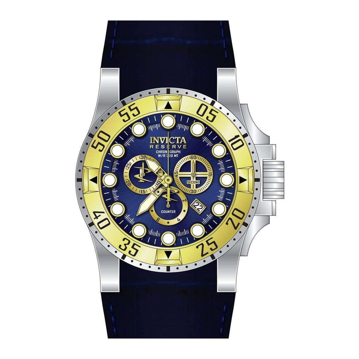 Invicta Men&#39;s 28529 Reserve Excursion Blue Leather Watch