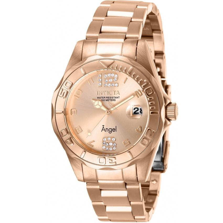 Invicta Women&#39;s 28681 Angel Invicta Connection Rose-Tone Stainless Steel Watch