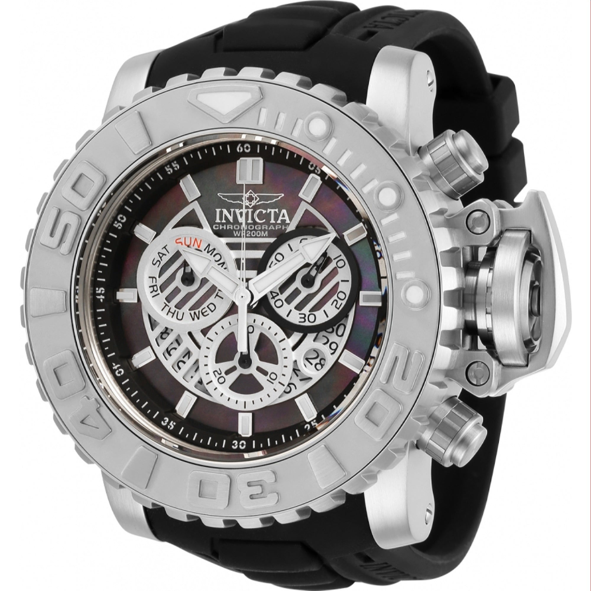 Invicta Men s 32638 Sea Hunter Black Stainless Steel Watch Bezali