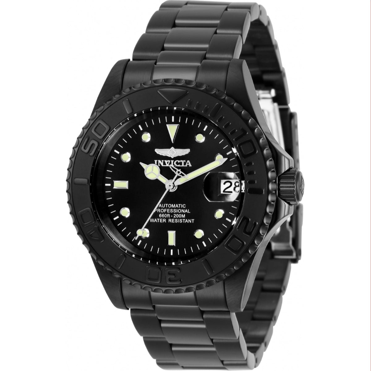 Invicta Men&#39;s 33052 Pro Diver Automatic Black Stainless Steel Watch