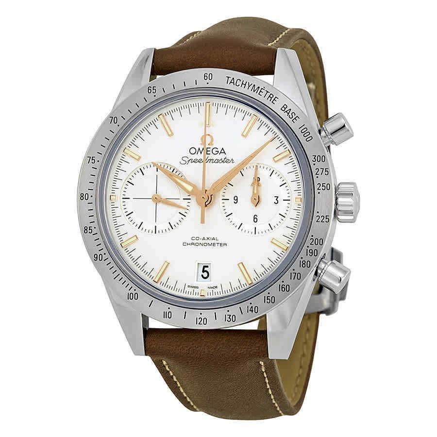 Omega Men&#39;s 331.12.42.51.02.002 Speedmaster Chronograph Brown Leather Watch