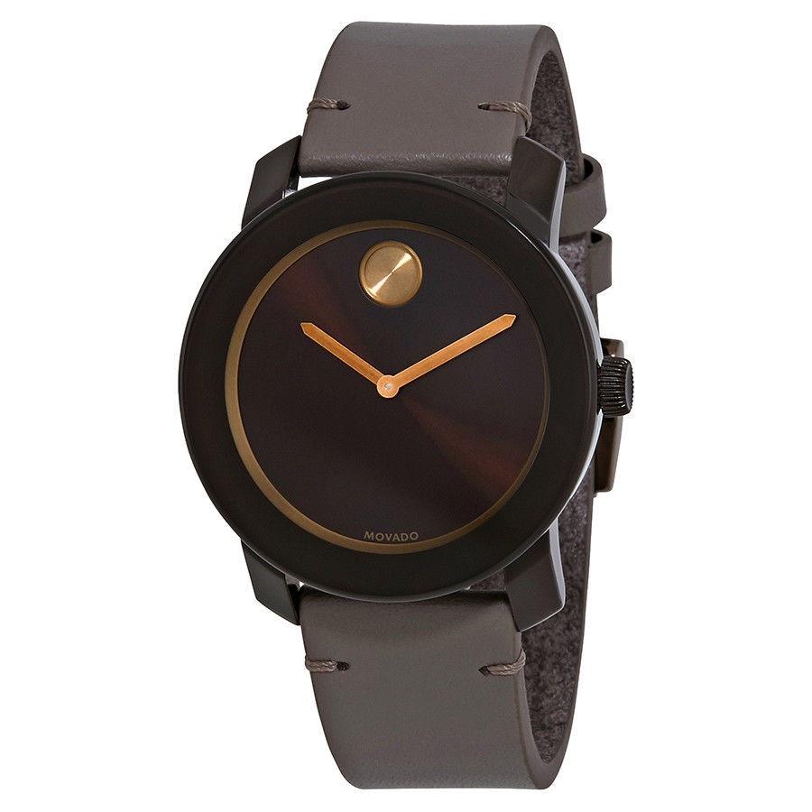 Movado Men&#39;s 3600455 Bold  Brown Leather Watch