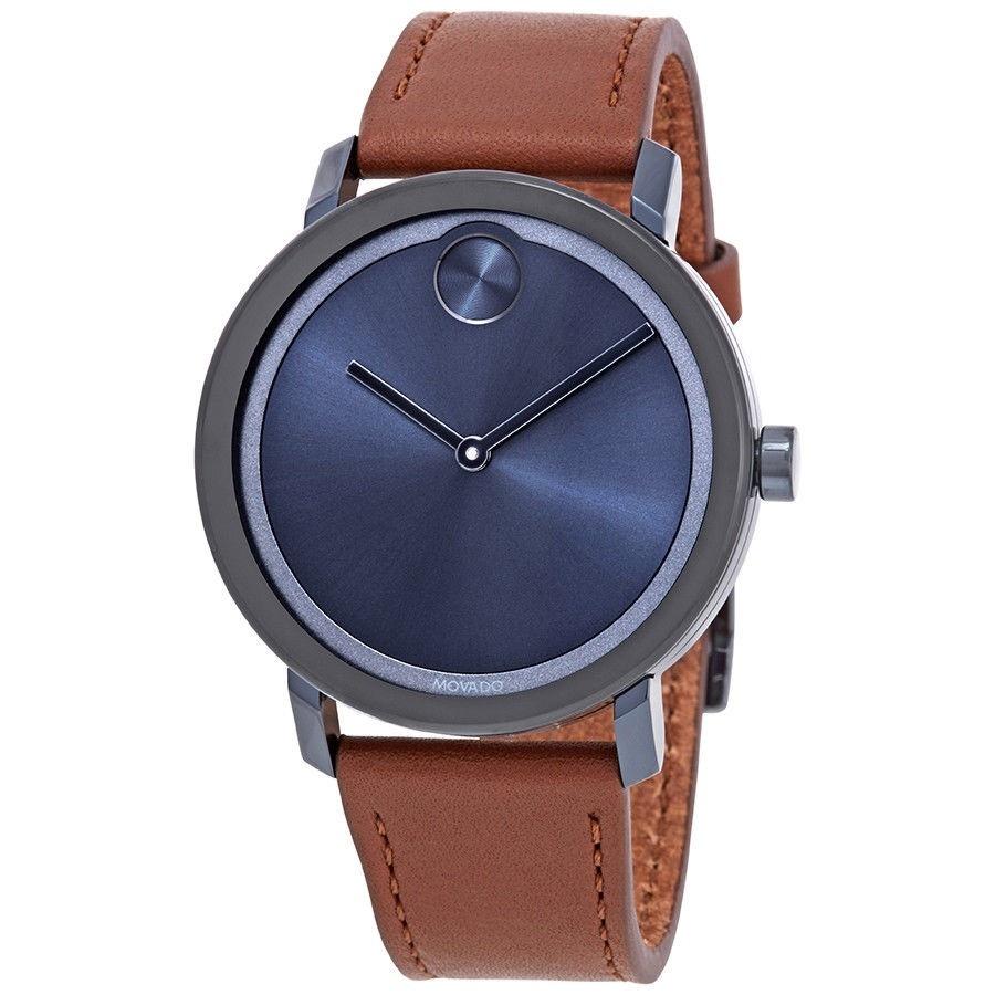 Movado Men&#39;s 3600520 Bold  Brown Leather Watch