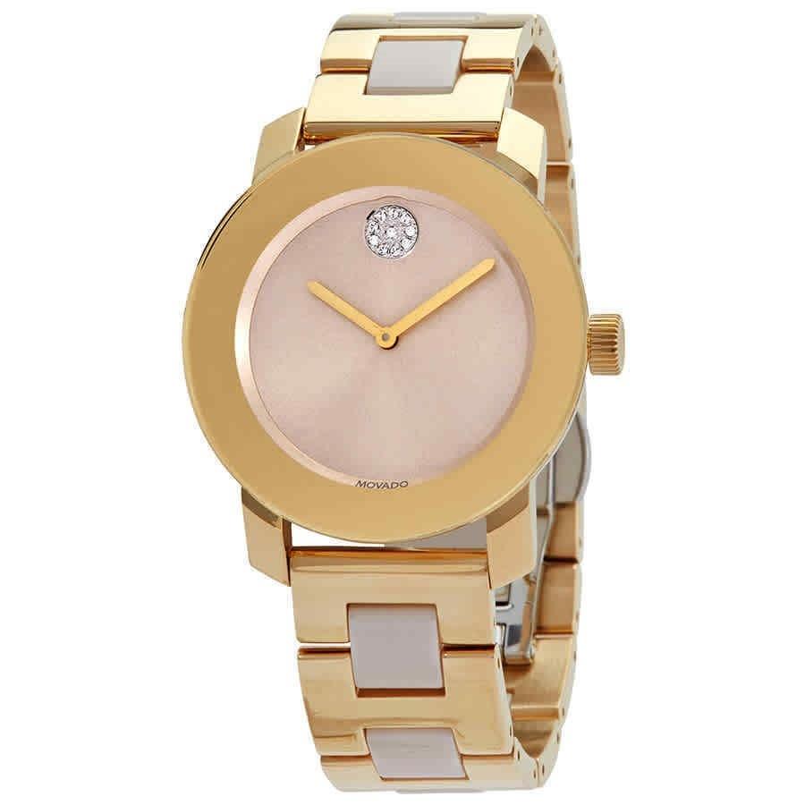 Movado women's two online tone watches