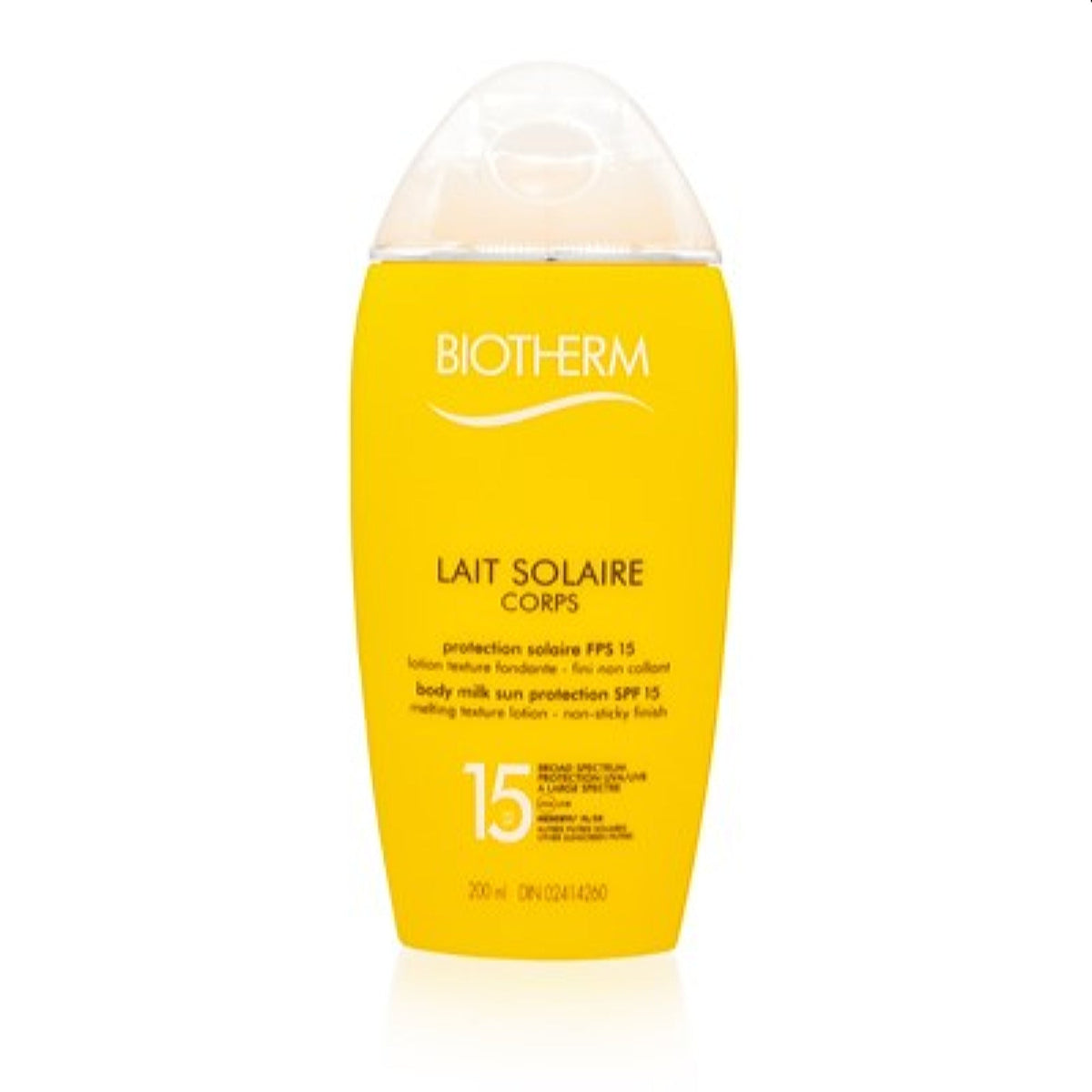 Biotherm Lait Solaire Corps Body Milk Sun Protection Spf 15 6.7 Oz 0378673