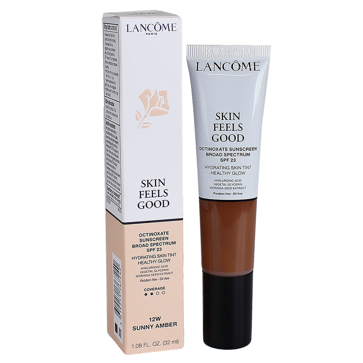 Lancome Skin Feels Good Skin Nourishing Foundation (12W Sunny Amber) 1.08 Oz  